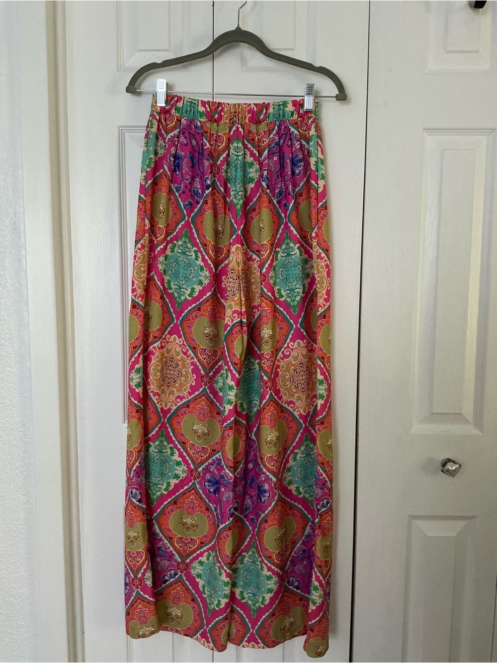 Flying Tomato Pink Plazzo Pants with Elastic Waist